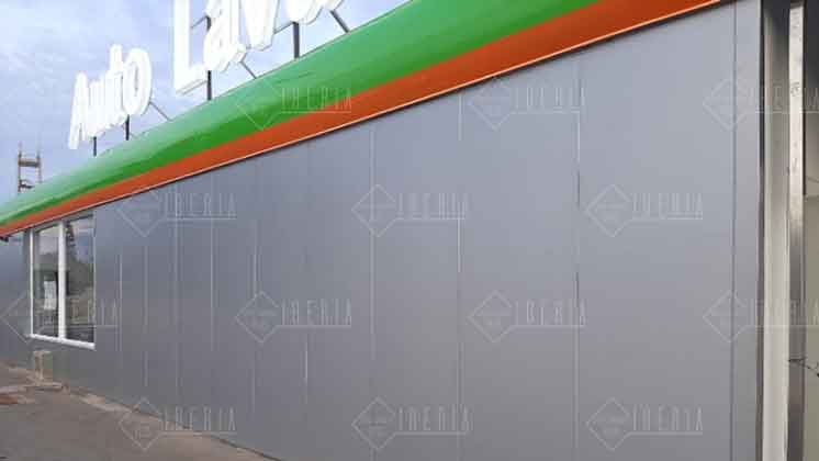 Panel Sandwich Fachada Liso RAL 9006 vertical