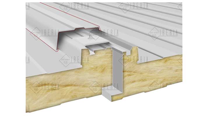 Panel Sandwich Cubierta Lana de Roca