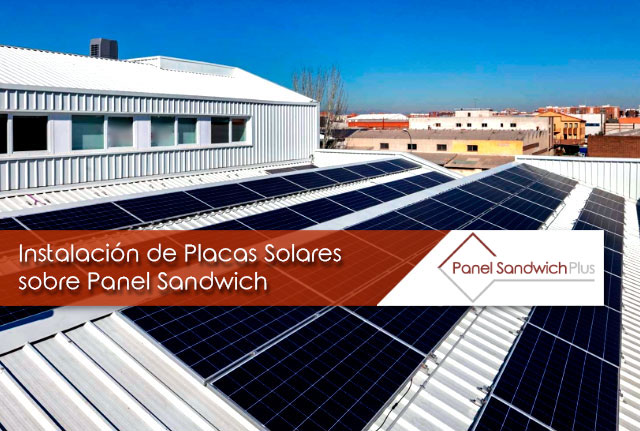 Placas solares sobre panel sandwich