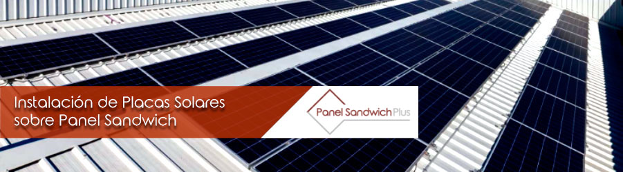 Placas solares sobre panel sandwich