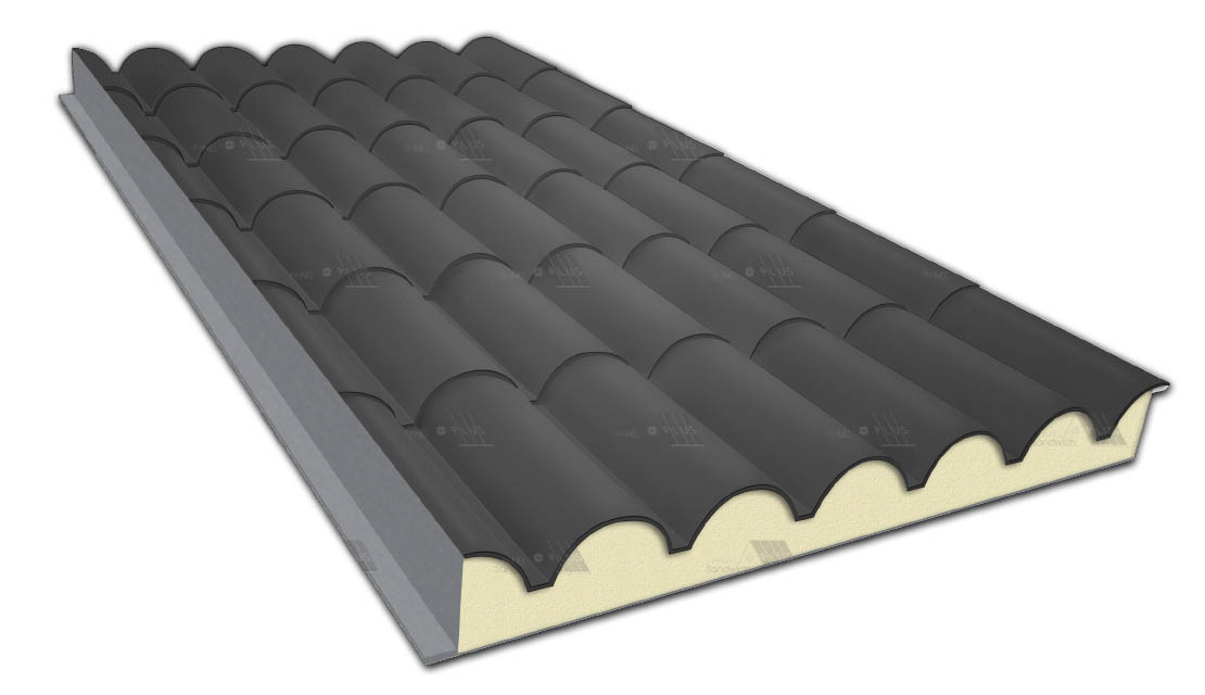 Ajustarse Suponer construir Panel Sandwich Precio Teja Gris Pizarra - Panel Teja