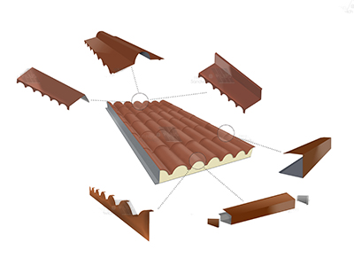 remateria para panel teja